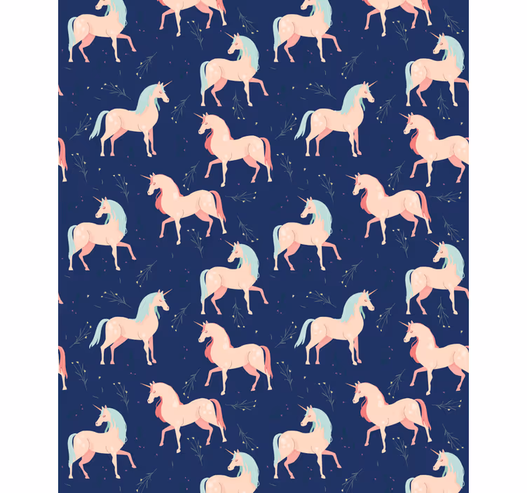 Tapet copii cu model de unicorni fermecați - TenStickers