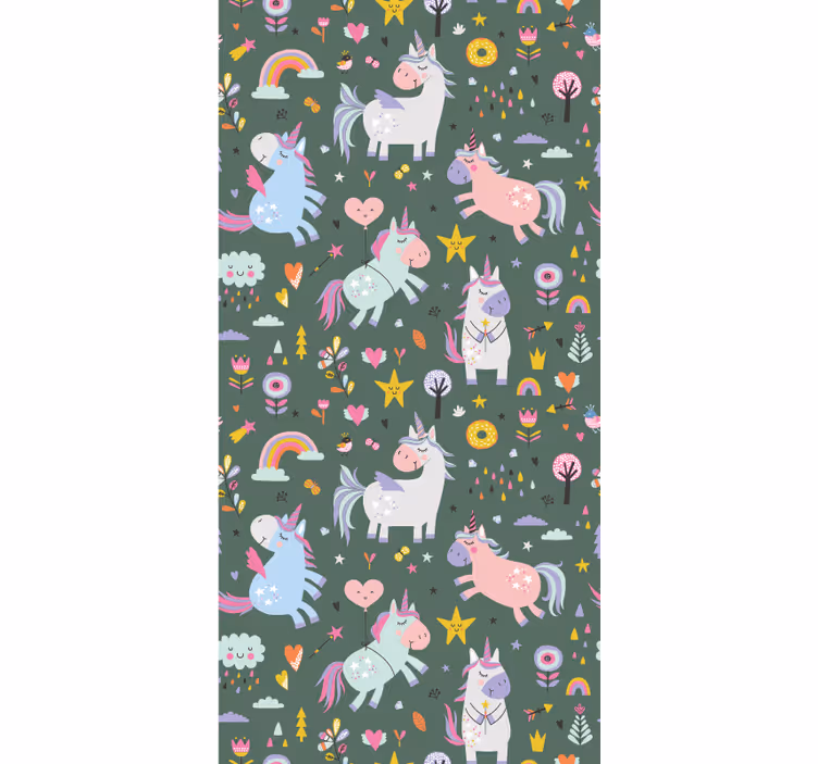 Tapet copii modele cu unicorni fantastici - TenStickers