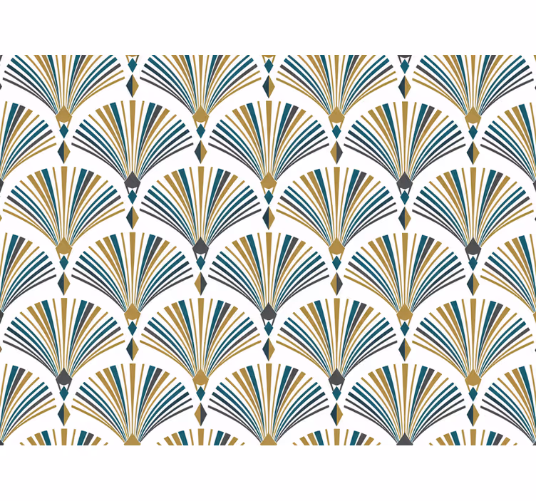 Tapet camera de zi mural cu ventilatoare gatsby vintage - TenStickers