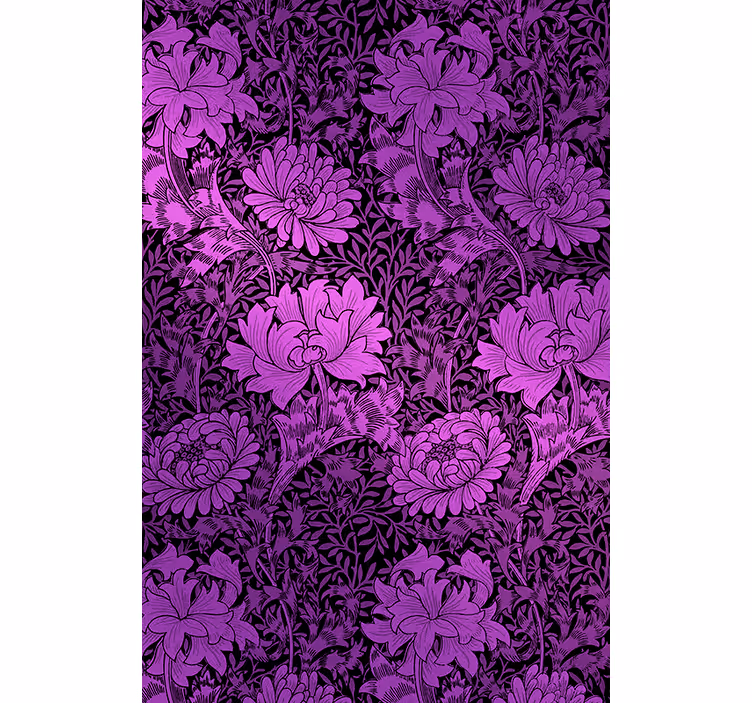 Tapet hol cu motiv botanic violet - TenStickers
