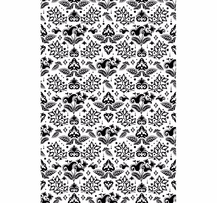 Tapet hol cu elemente florale elegante - TenStickers