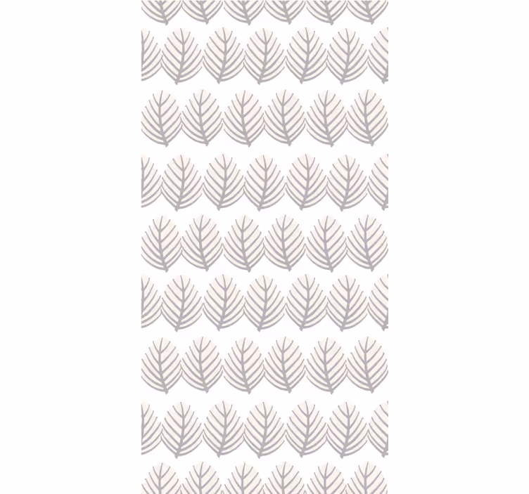Tapet nordic cu model de frunze gri - TenStickers