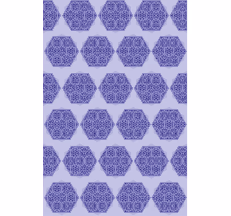 Tapet texturat hexagoane violet intricate - TenStickers