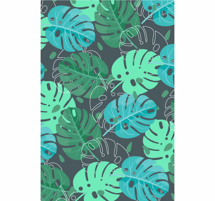 Tapet camera de zi model frunze tropicale - TenStickers