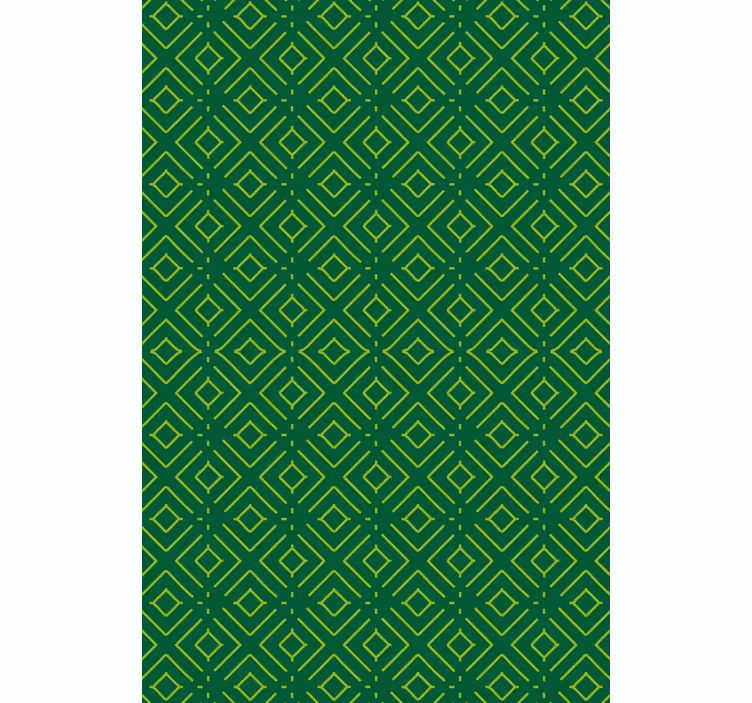 Tapet camera de zi cu model geometric verde - TenStickers