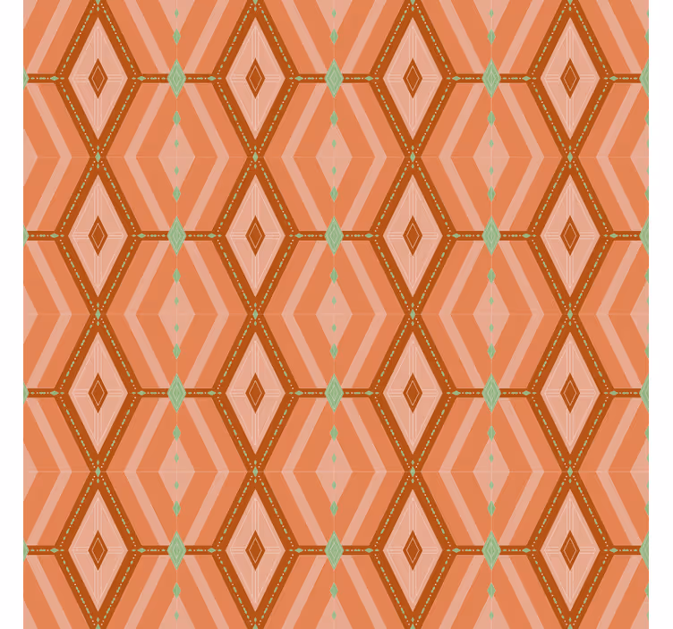 Tapet camera de zi cu model geometric hexagonal - TenStickers