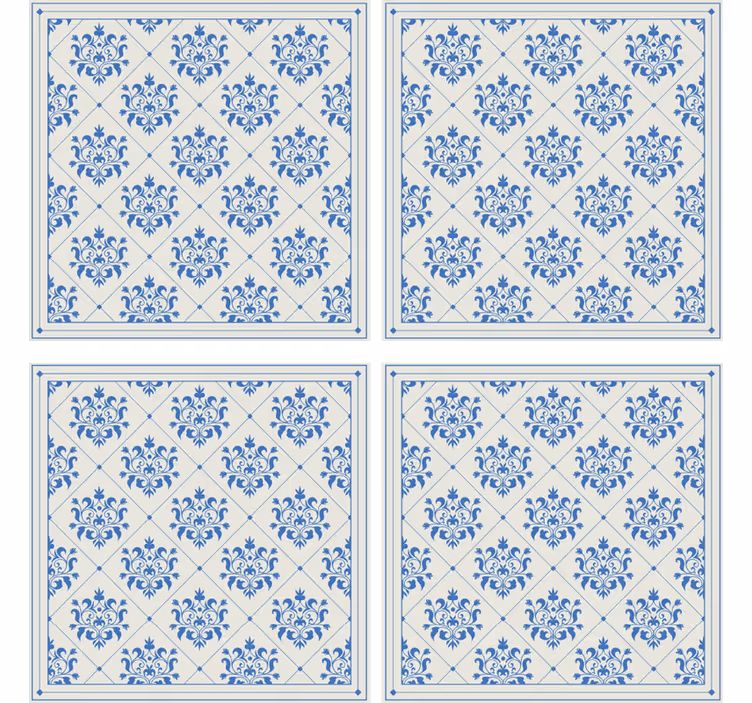 Tapet gresie model floral și ornamental vintage - TenStickers