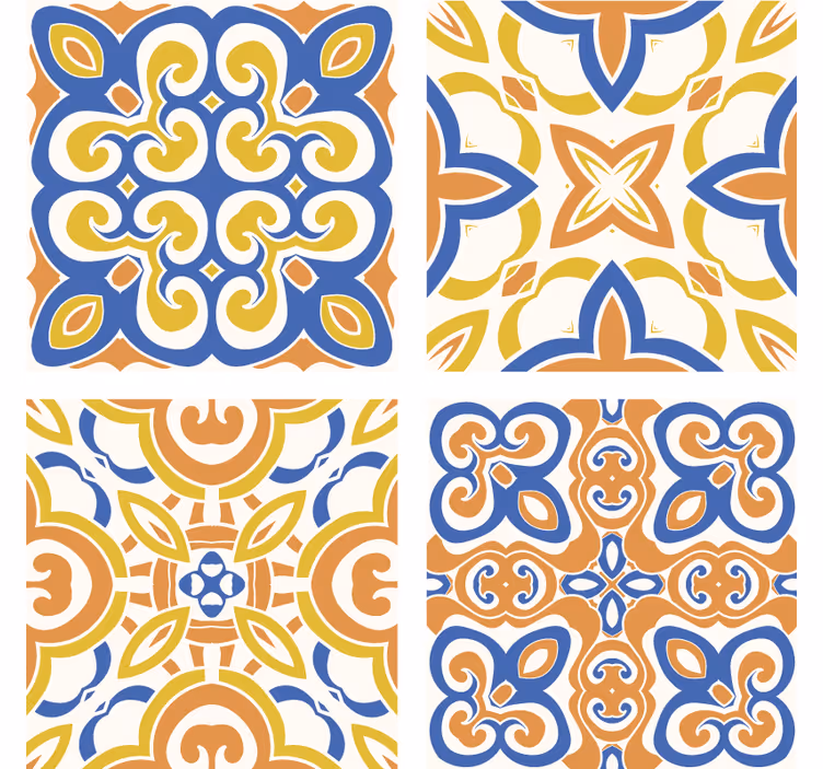 Tapet gresie plăci siciliene - TenStickers