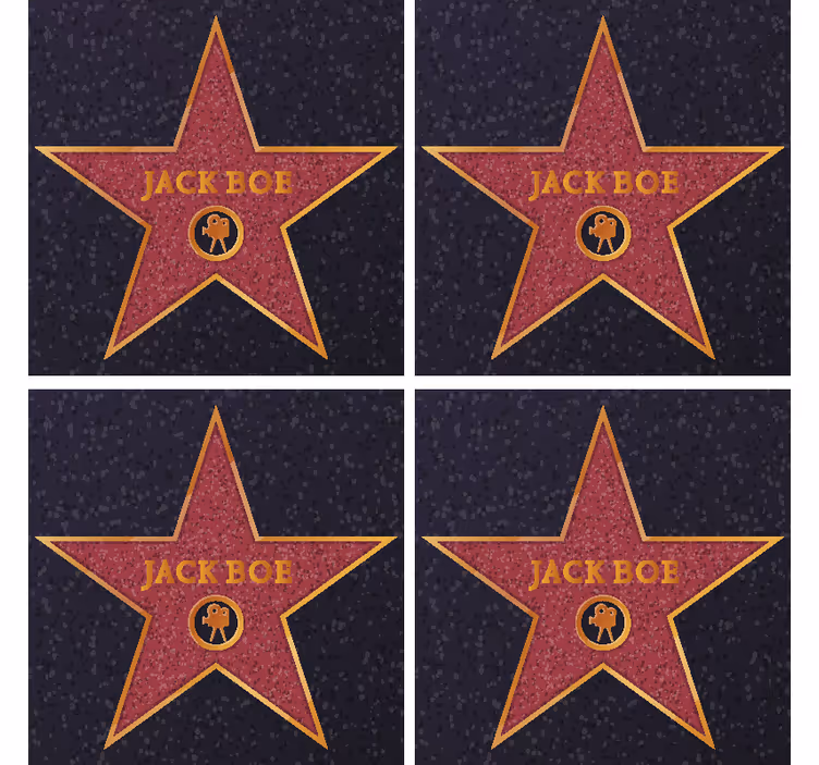 Tapet vintage cu star de hollywood și nume - TenStickers