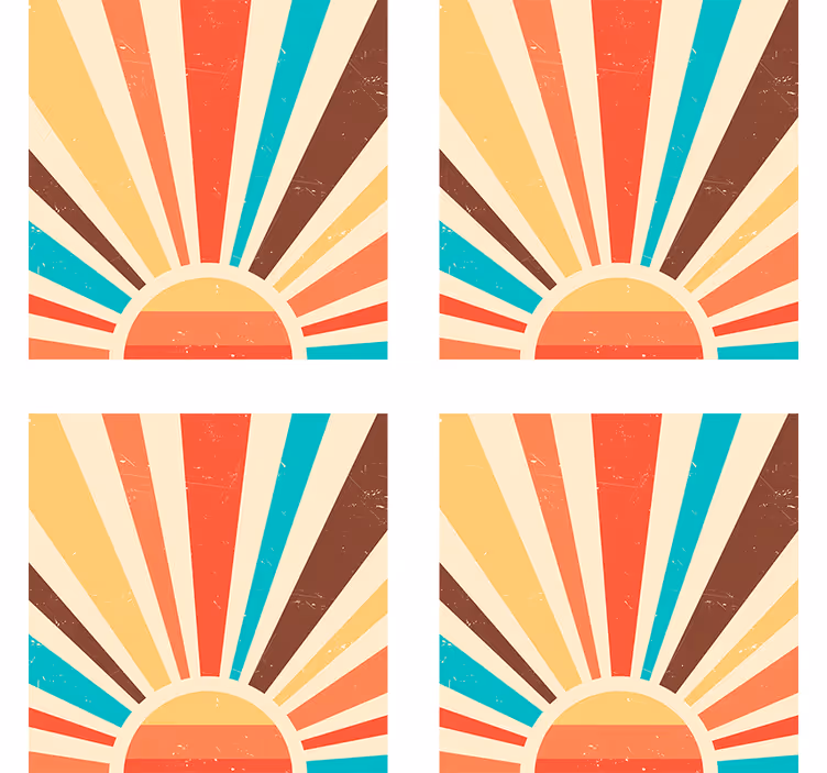 Tapet vintage apus abstract vintage - TenStickers