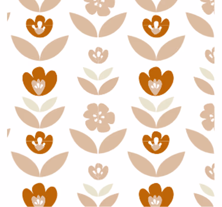 Tapet vintage flori anii 70 - TenStickers