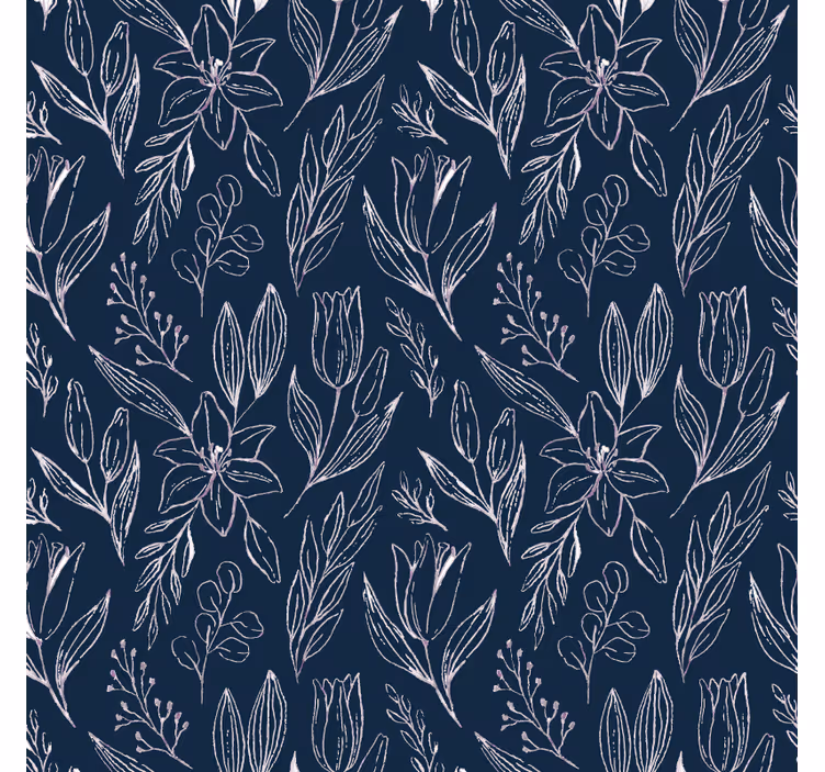 Tapet flori design floral model lalele seamless - TenStickers