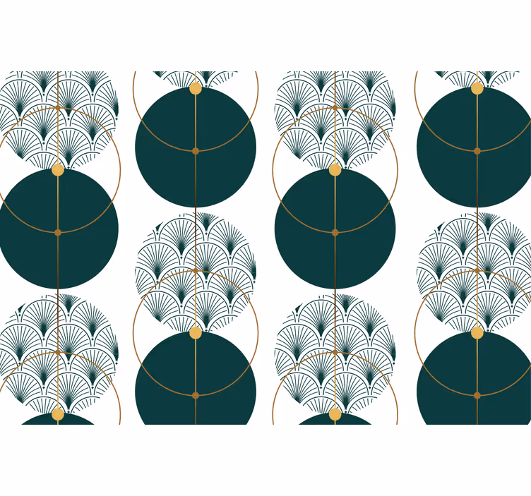 Tapet geometric artă geo în stil glamour - TenStickers