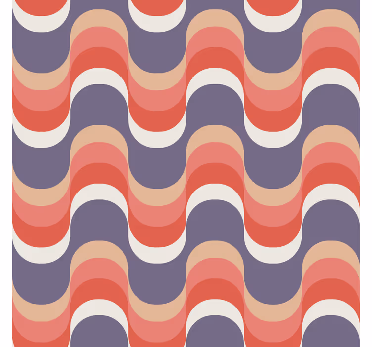 Tapet geometric design cu model ondulat - TenStickers