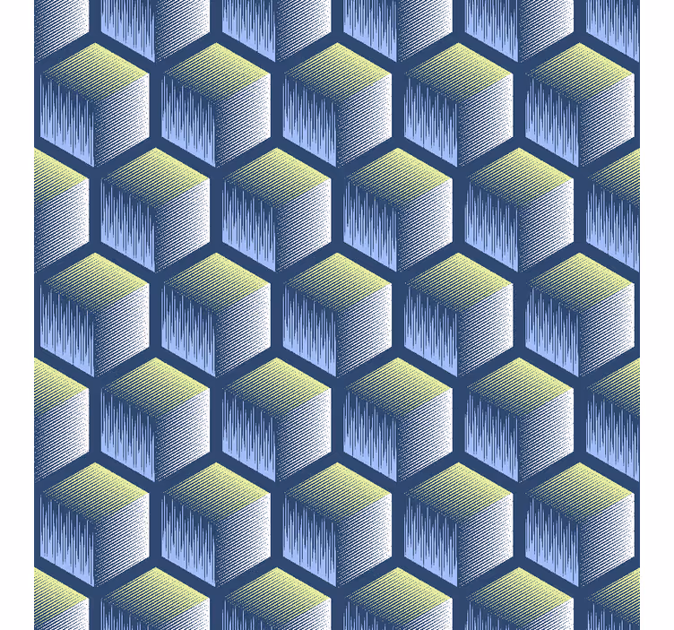 Tapet geometric model cub hexagonal - TenStickers