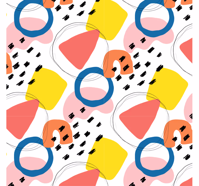 Tapet vintage cu model geometric artistic - TenStickers
