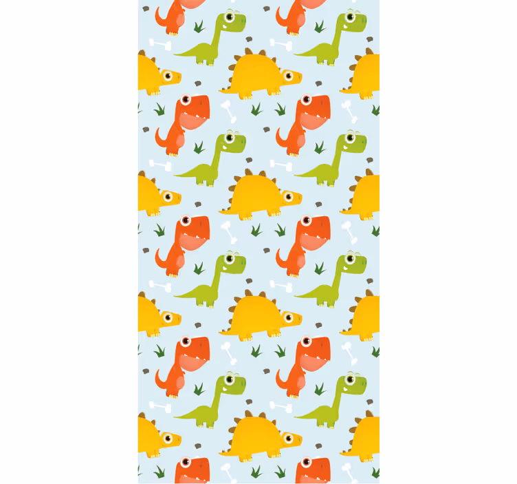 Tapet dinozauri cu model mic de dinozauri - TenStickers