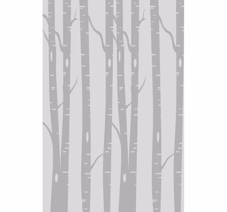 Copaci tapet pădure de mesteacăn înaltă scandinavă - TenStickers