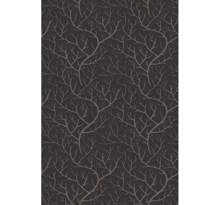 Copaci tapet pădure nocturnă stil scandinav - TenStickers