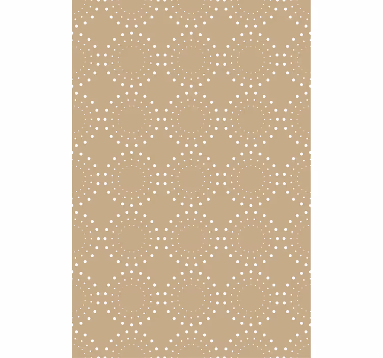 Birou tapet fundal bej deschis cu cercuri albe - TenStickers