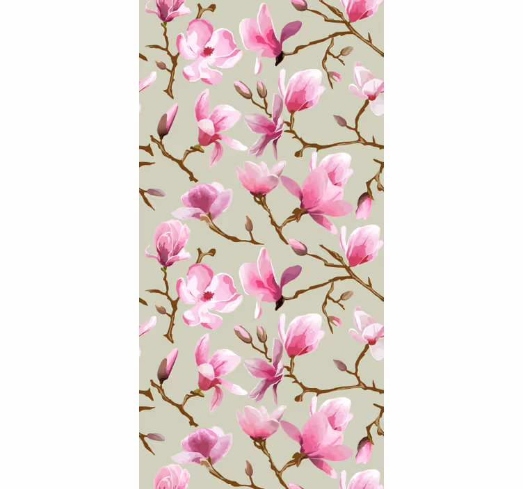 Tapet bucătărie floare de magnolie roz - TenStickers