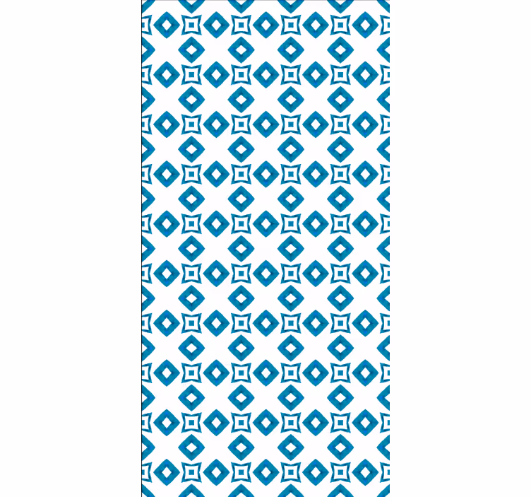 Tapet bucătărie model geometric albastru - TenStickers