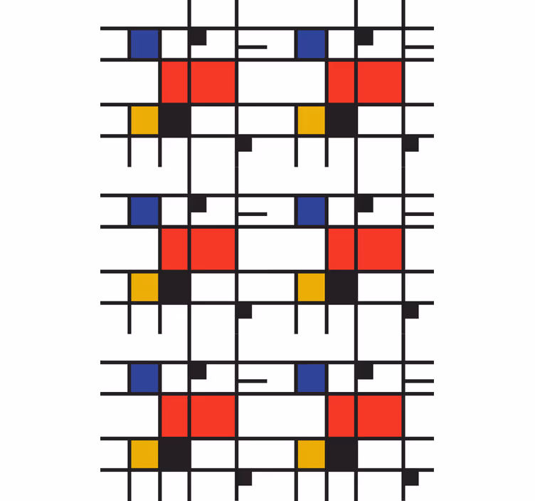 Tapet modern artă geometrică mondrian - TenStickers