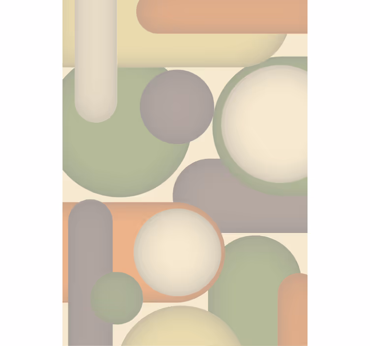 Tapet modern aranjament geometric cu cercuri - TenStickers