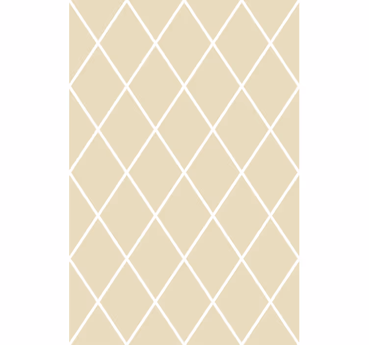 Tapet modern cu model minimalist diamant crem - TenStickers