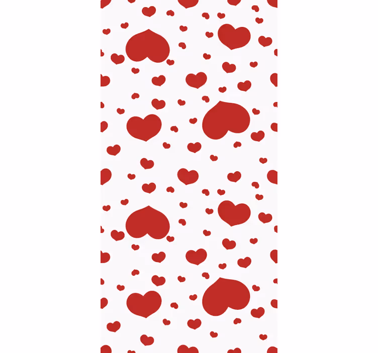 Tapet modern model cu inimioare mici și mari - TenStickers