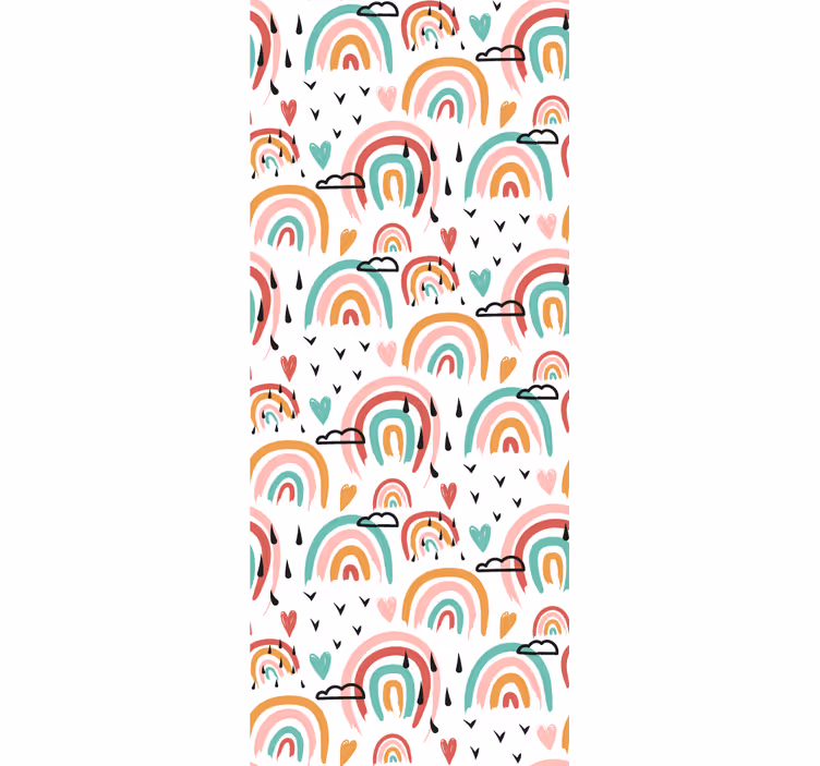 Tapet copii motiv vibrant cu curcubeu - TenStickers
