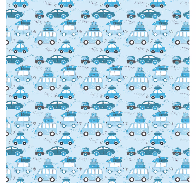 Tapet copii model cu mașini albastre - TenStickers