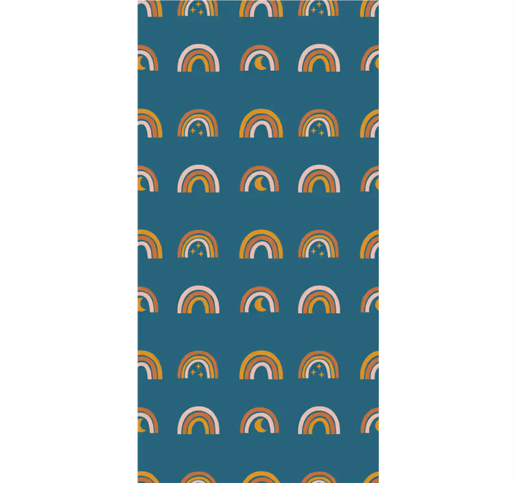 Tapet copii curcubeie și stele - TenStickers