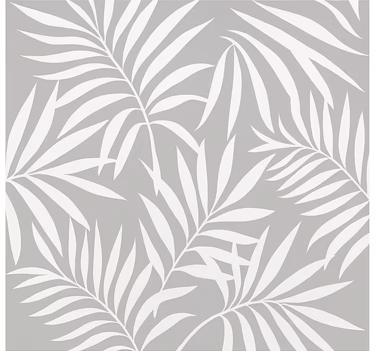 Tapet baie frunze elegante gri - TenStickers