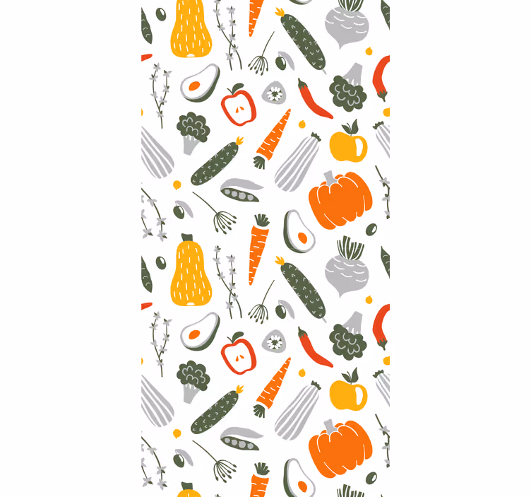 Tapet bucătărie colecție colorată de legume - TenStickers