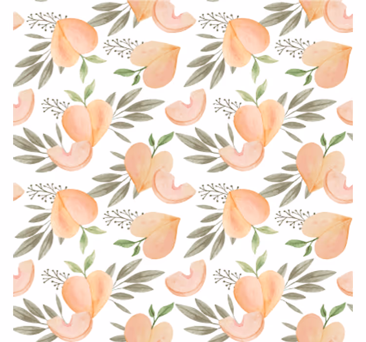 Tapet bucătărie aranjament floral piersici - TenStickers