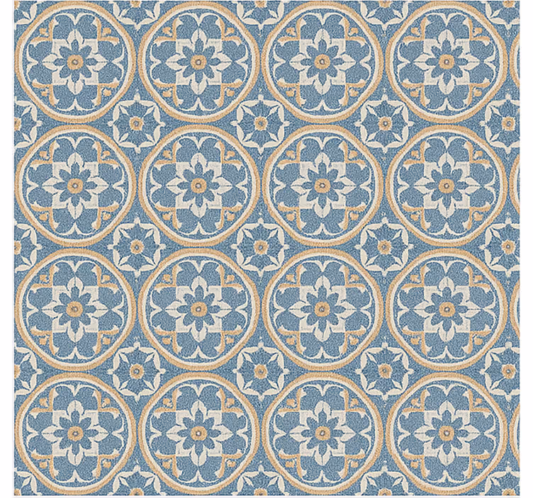 Tapet camera de zi stil azulejo mat - TenStickers