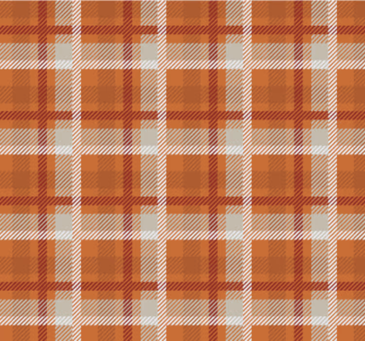 Tapet camera de zi căldură cu model tartan - TenStickers