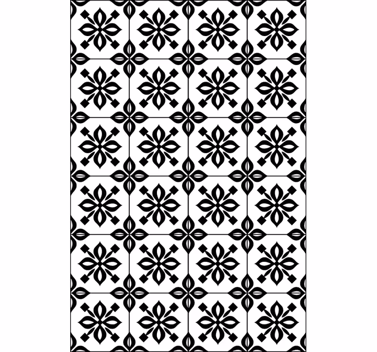 Tapet camera de zi mozaic alb negru - TenStickers