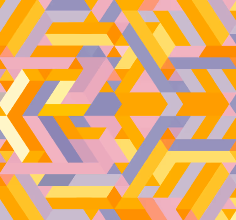 Tapet baie model geometric suprapus - TenStickers