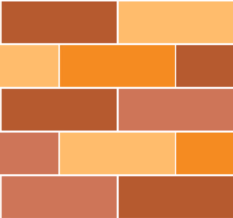 Tapet baie aranjament cărămizi colorate - TenStickers
