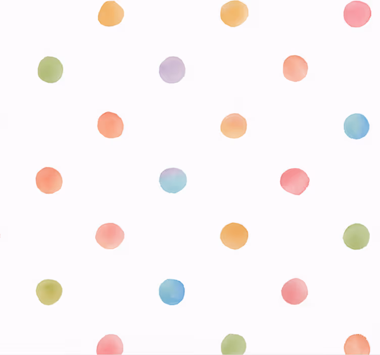 Tapet dormitor puncte colorate acquerelate - TenStickers