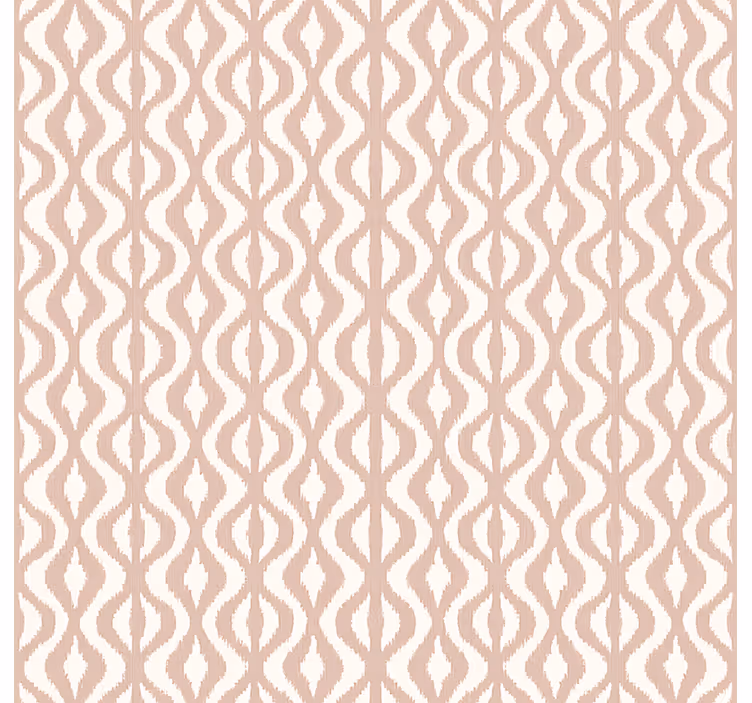 Tapet dormitor roz prăfuit geometric ikat - TenStickers