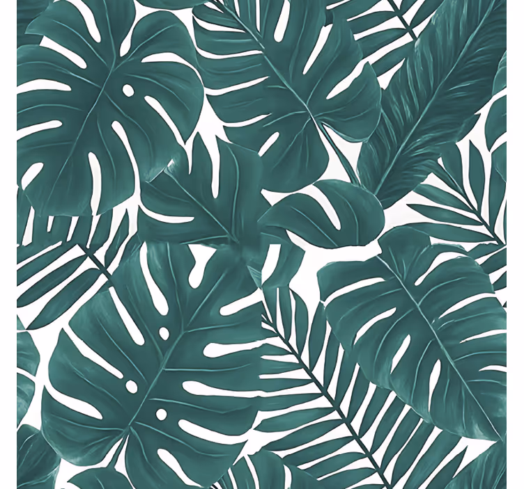 Tapet camera de zi frunze de palmier tropicale - TenStickers