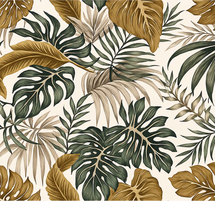 Tapet camera de zi florale neutre - TenStickers