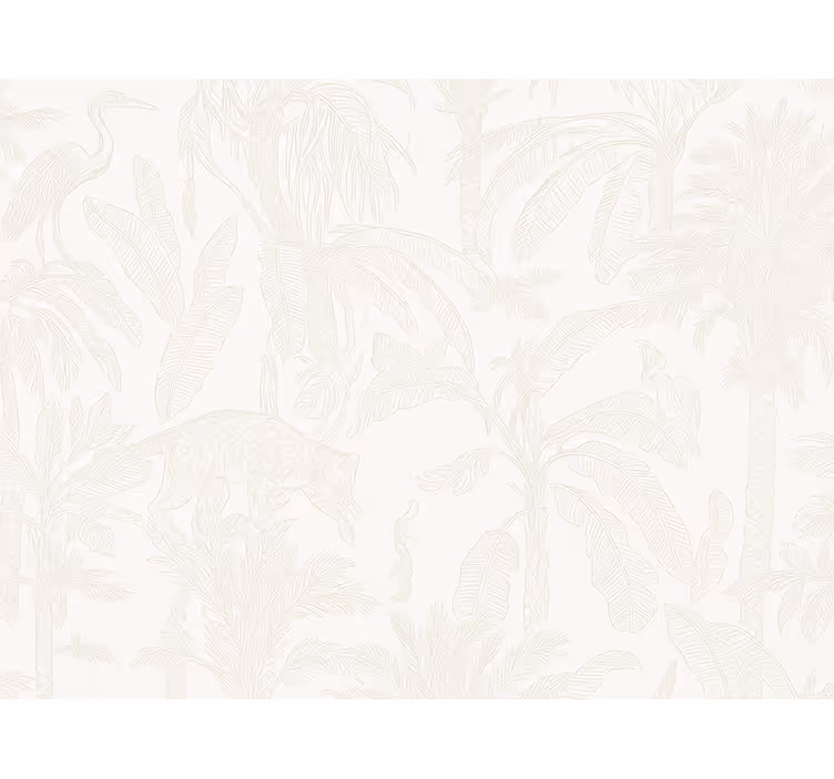Tapet dormitor jungle bej deschis - TenStickers