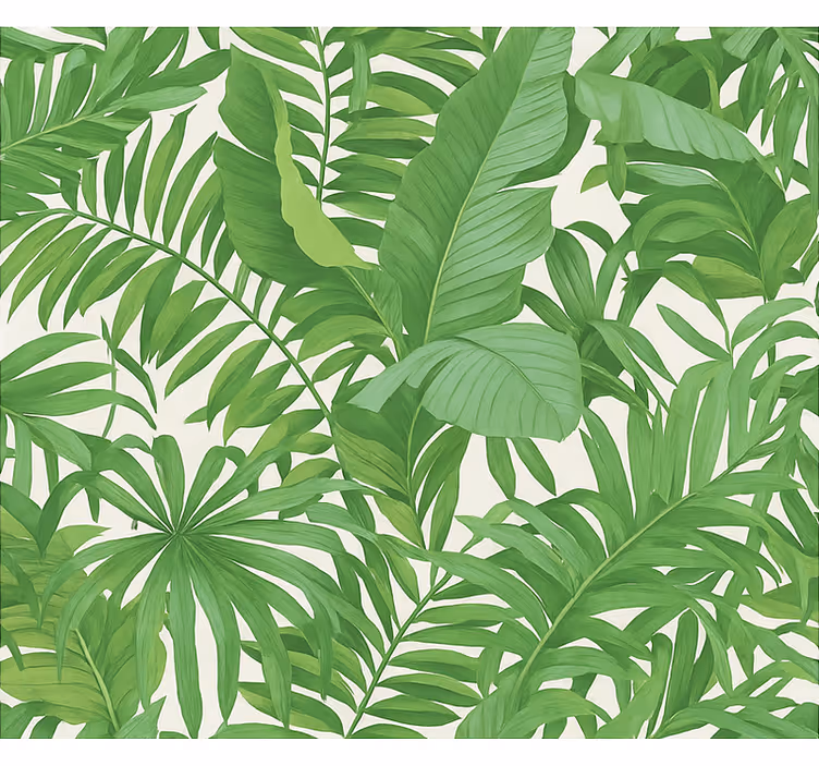 Tapet camera de zi frunze tropicale - TenStickers