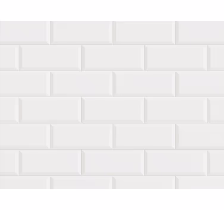 Tapet baie model faianță albă - TenStickers