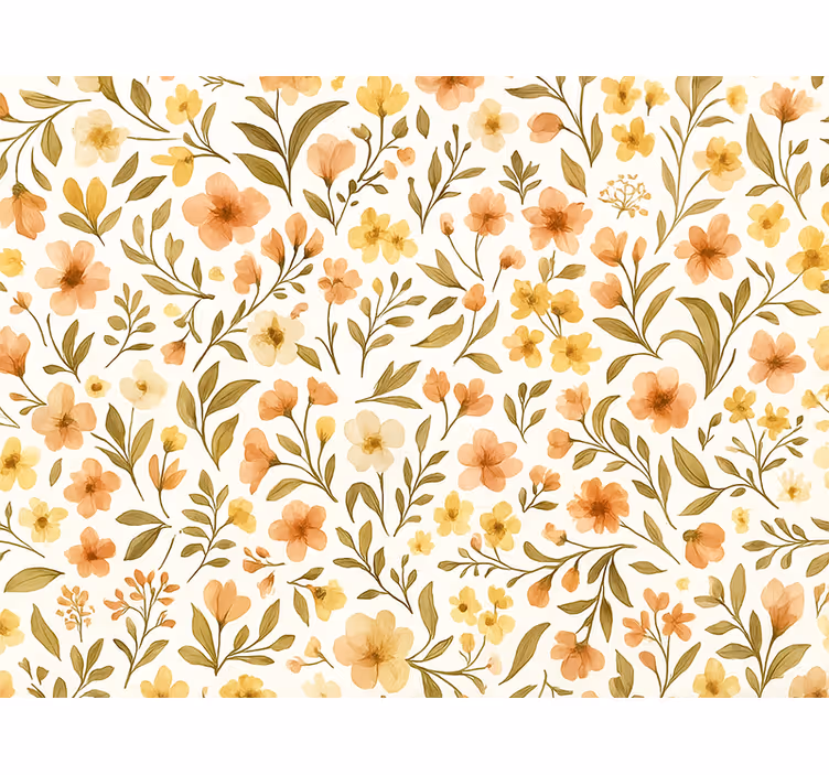 Tapet dormitor flori vintage florale - TenStickers