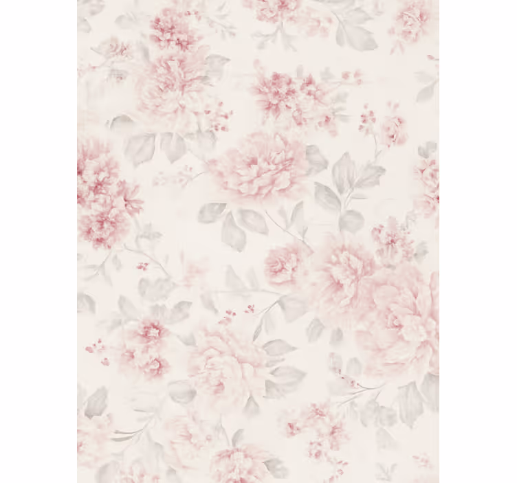 Tapet dormitor design floral vintage roz - TenStickers